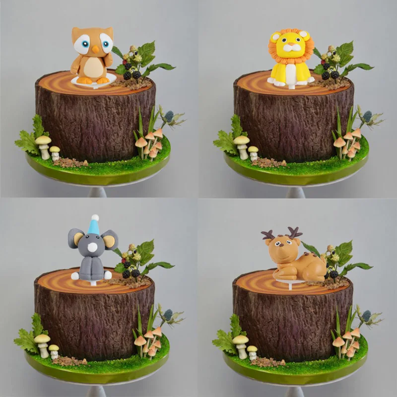 Фигурки животных для тортов в джунглях вечерние принадлежности рождения детей