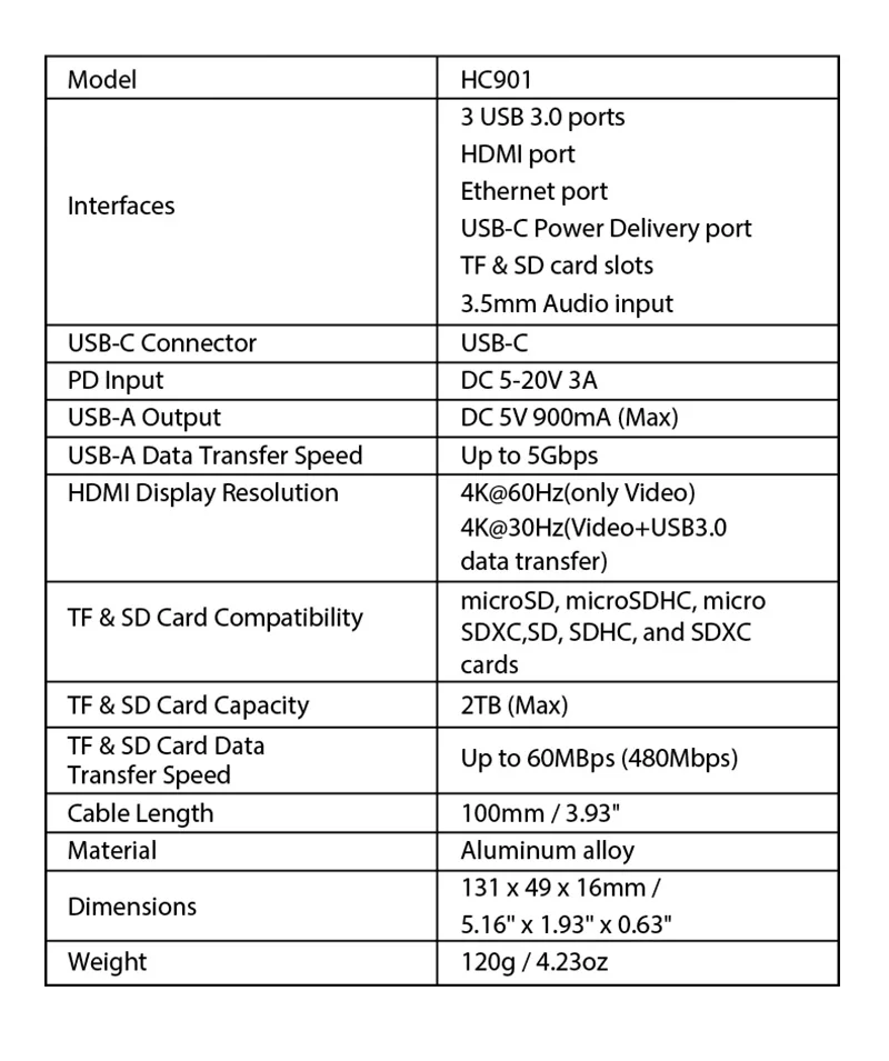 Док-станция для ноутбука type-C usb концентратор type-C USB 3,0 HDMI TF LAN PD usb-концентратор для Macbook для huawei XiaoMi DELL поверхность lenovo