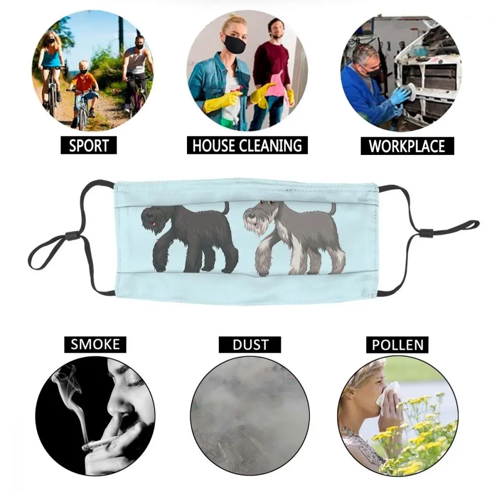 

Schnauzers Walk-Giant Non-Disposable Mouth Face Mask Dog Lover Anti Haze Dust Mask Protection Cover Respirator Mouth Muffle