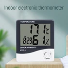HTC-1 большой внутренний термометр, гигрометр, измеритель температуры и влажности, часы, бытовые измерительные инструменты