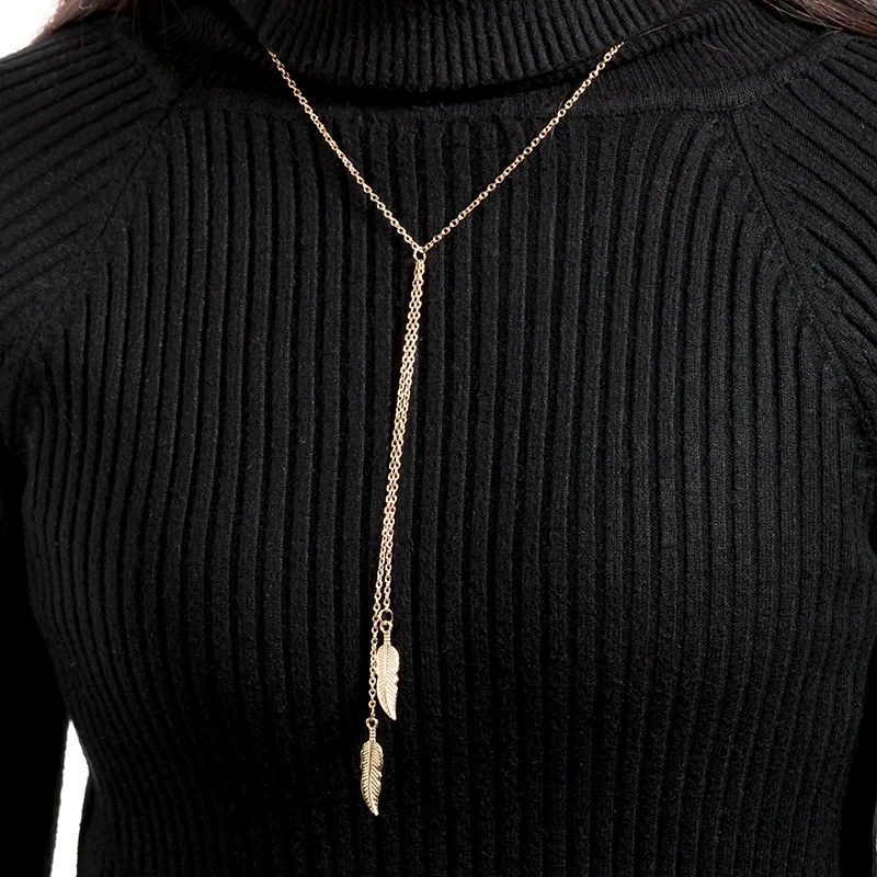 Новые женские Простые Модные искусственные листья оригинальные длинные