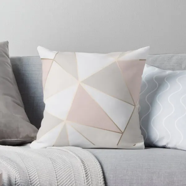 

Geometric pink & gray Soft Throw Pillow Cover Print Pillow Case Waist Cushion Cover Pillows NOT Included