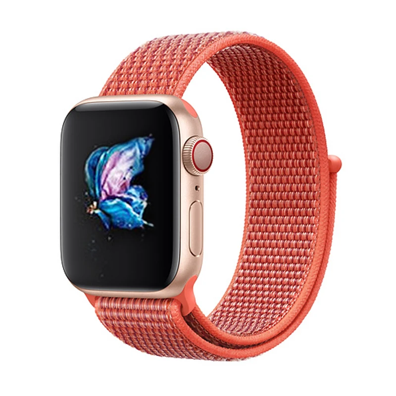 Тканый нейлоновый ремешок для apple watch часов 42 мм 38 спортивный тканевый браслет iwatch