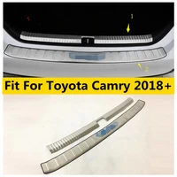 yimaautotrims rear back inner bumper protector door sill plate cover trim fit for toyota camry 2018 2022 interior mouldings