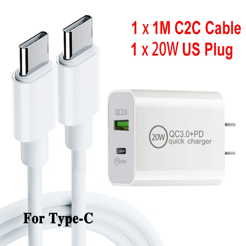 Сетевое зарядное устройство с двумя USB портами тип 20 Вт 1 м|Зарядные устройства