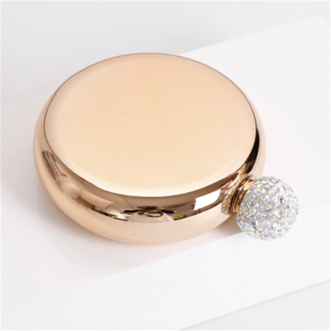 10 шт. Мини Золотой розовый флакон для ликера виски Флагон со стеклянной спиртовой