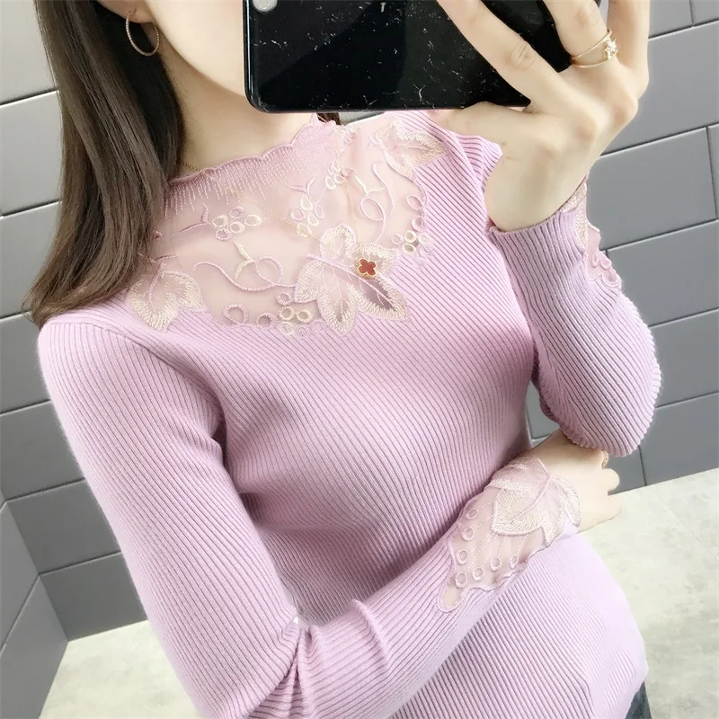 

Lcybhe 2019 new sexy lace collar sweater - f5227 (Zhongfang Xiaofang No. 5) - 0340