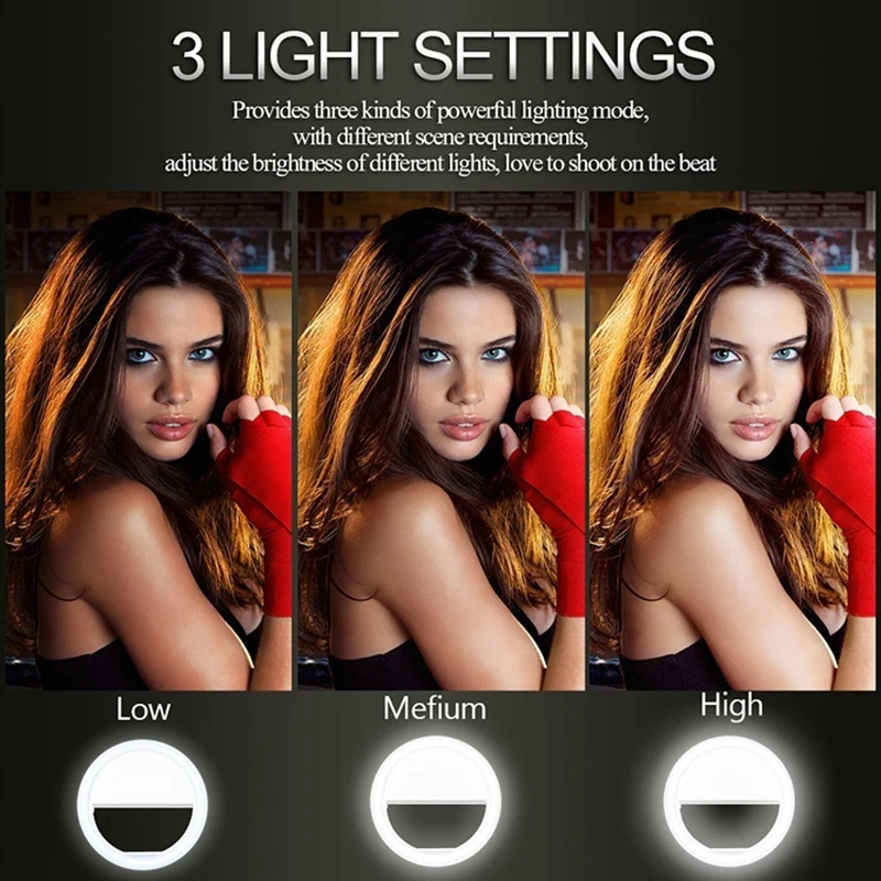 Led-вспышка для красивых селфи кольцо свет Samsung Galaxy A70 A50 A40 Xiaomi CC9 универсальная