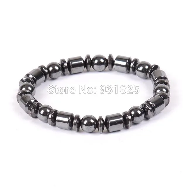 

3pcs Fashion Healthy Jewelry Magnet Bracelets Wholesales Magnetic Hematite Round Abacus Beads Elastic Bracelet for Women and man
