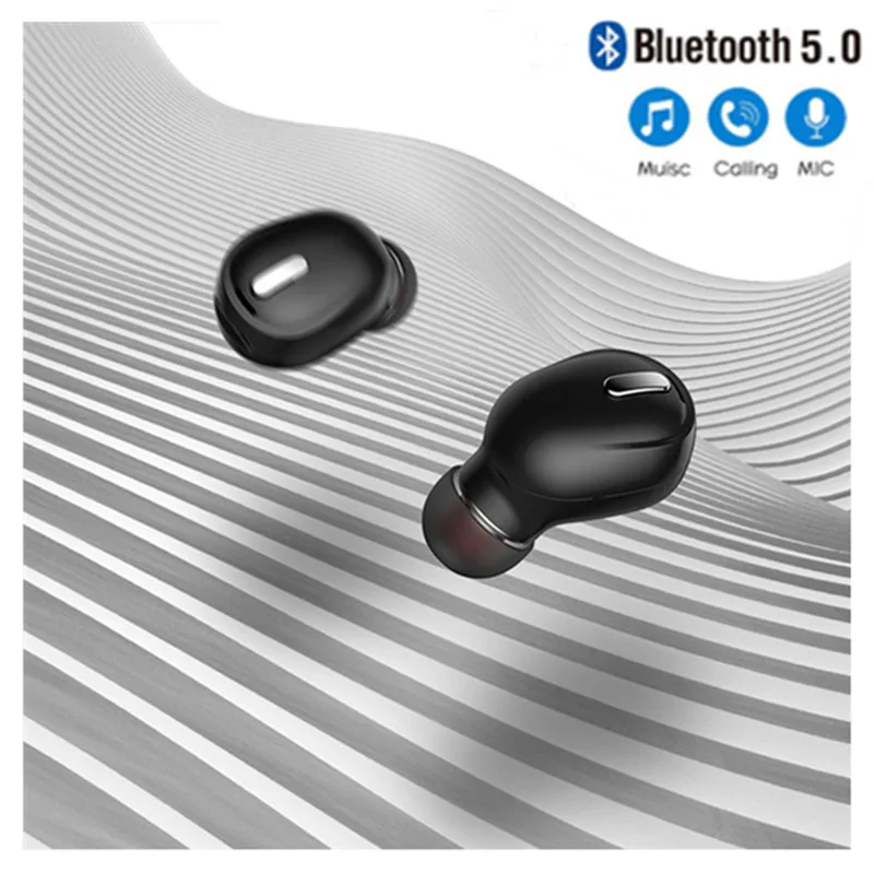 Миниатюрные наушники вкладыши 5 0 Bluetooth Hi Fi беспроводная гарнитура с микрофоном