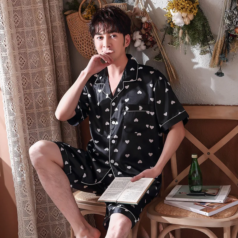 Ночная рубашка штаны пижама костюм летний комплект для сна с v-образным вырезом