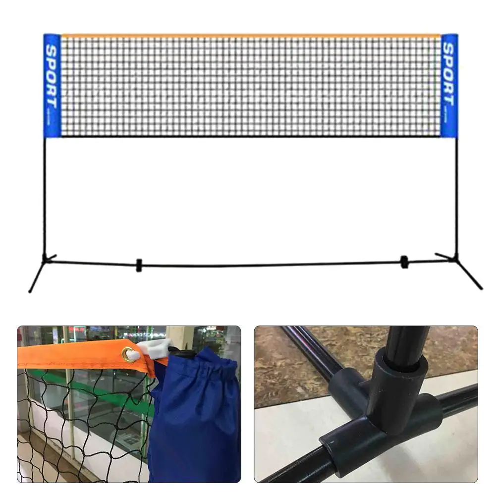 

3.1m Sport Badminton Tennis Volleyball Net Portable Height Width Adujstable Battledore Set Net