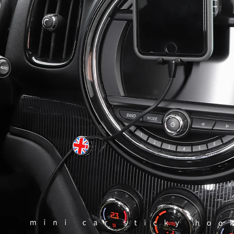 Зажим-органайзер для кабеля 2 шт. автомобильная сумка хранения крючок наклейка MINI