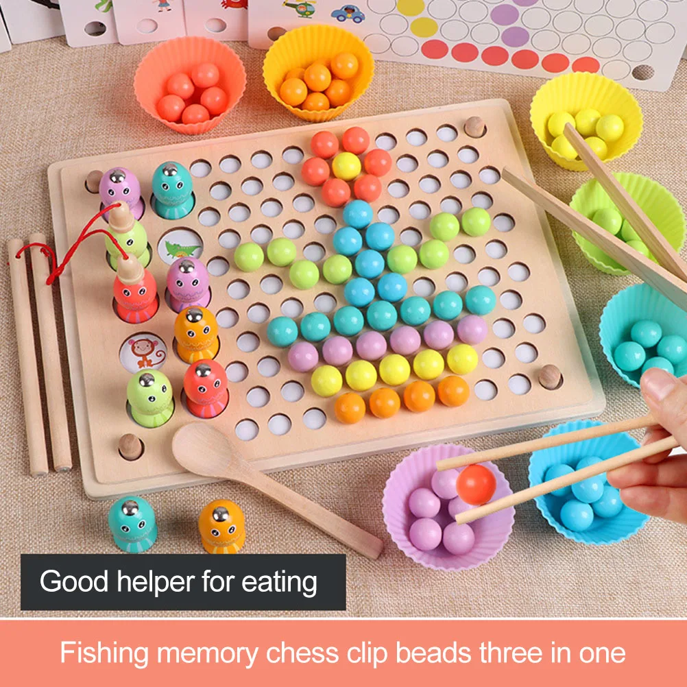 Детский Магнитный креативный рыболовный зажим с бусинами игрушка для тренировок