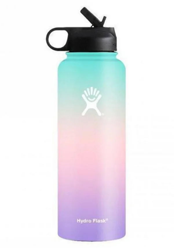 ss bottle Нержавеющая сталь бутылка для воды гидро колба бутылка для воды с вакуумной изоляцией широкий рот Путешествия Портативная термальная бутылка 32 унции/40o - Цвет: ss bottle