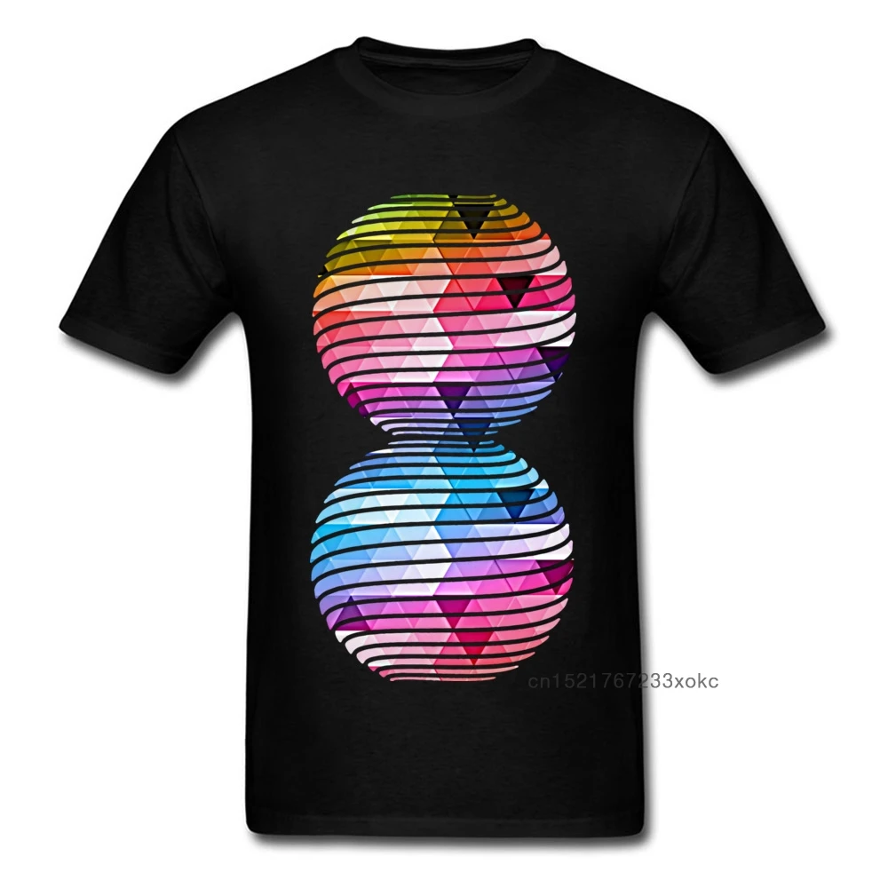 Тяжелый ветреный структура футболка для мужчин геометрический дизайн фанки хип