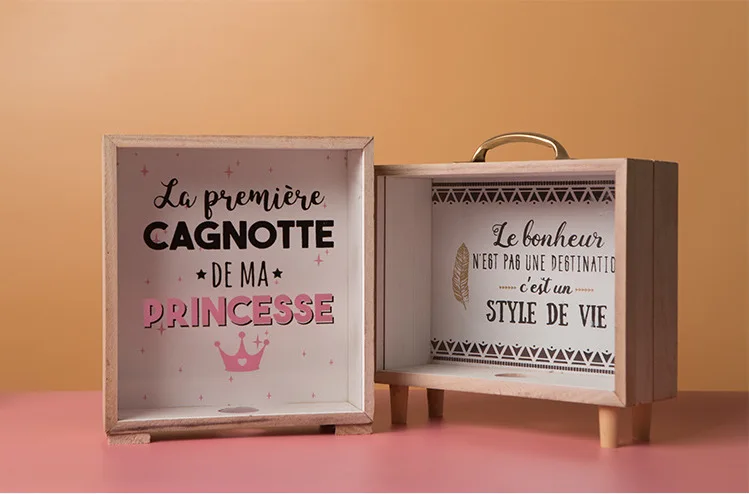 Копилка новинка деревянная копилка для денег прозрачная сохранения/вывода