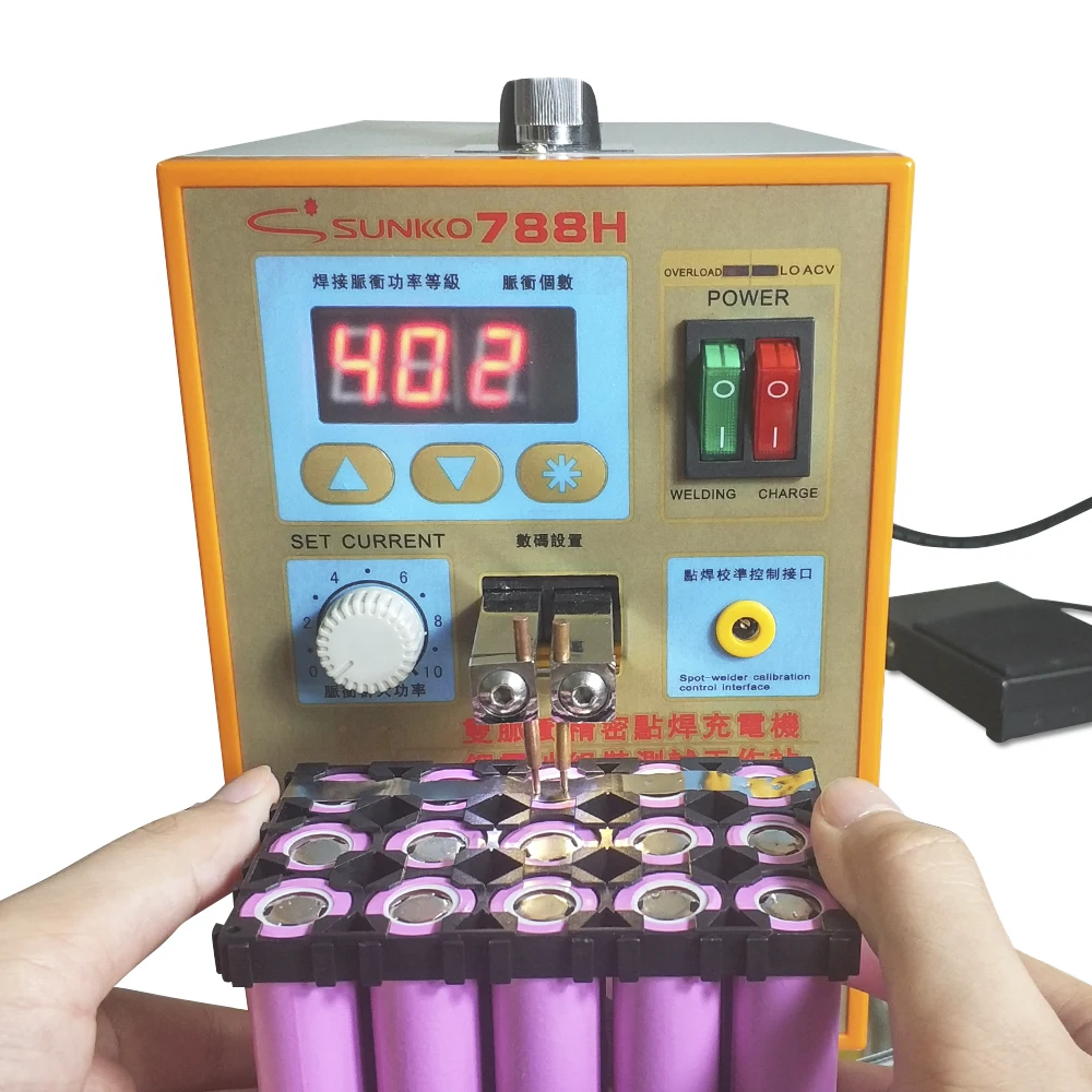 2 sets SUNKKO 788H-USB Battery Spot Welder double pulse Charge Test LED Lighting 220V 110V Welding Machine 18650 | Инструменты