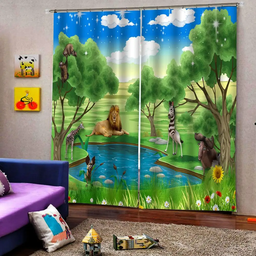 Затемненные занавески 3D окна s для гостиной в спальню Cortina Индивидуальные Размер