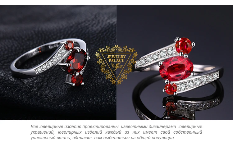 Jewelrypalace подлинная гранат кольцо Твердые стерлингового серебра 925 Фирменная Новинка для Горячая распродажа; женская обувь Fabulous Винтаж очарование подарок ювелирные изделия