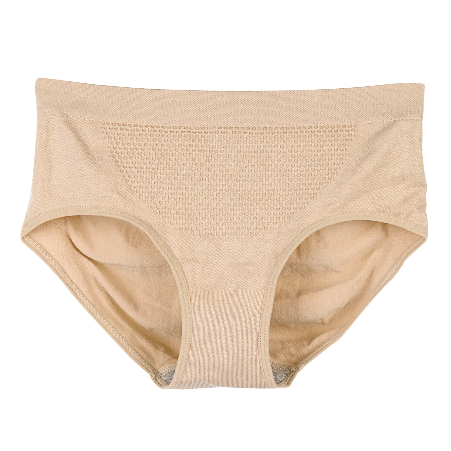 Mid Waist Nude Новые 3D соты высокой талией женское нижнее белье сексуальные трусики из хлопка с кружевами бесшовное корректирующее белье трусы для женщин Seluar Dalam - Цвет: Mid Waist Nude