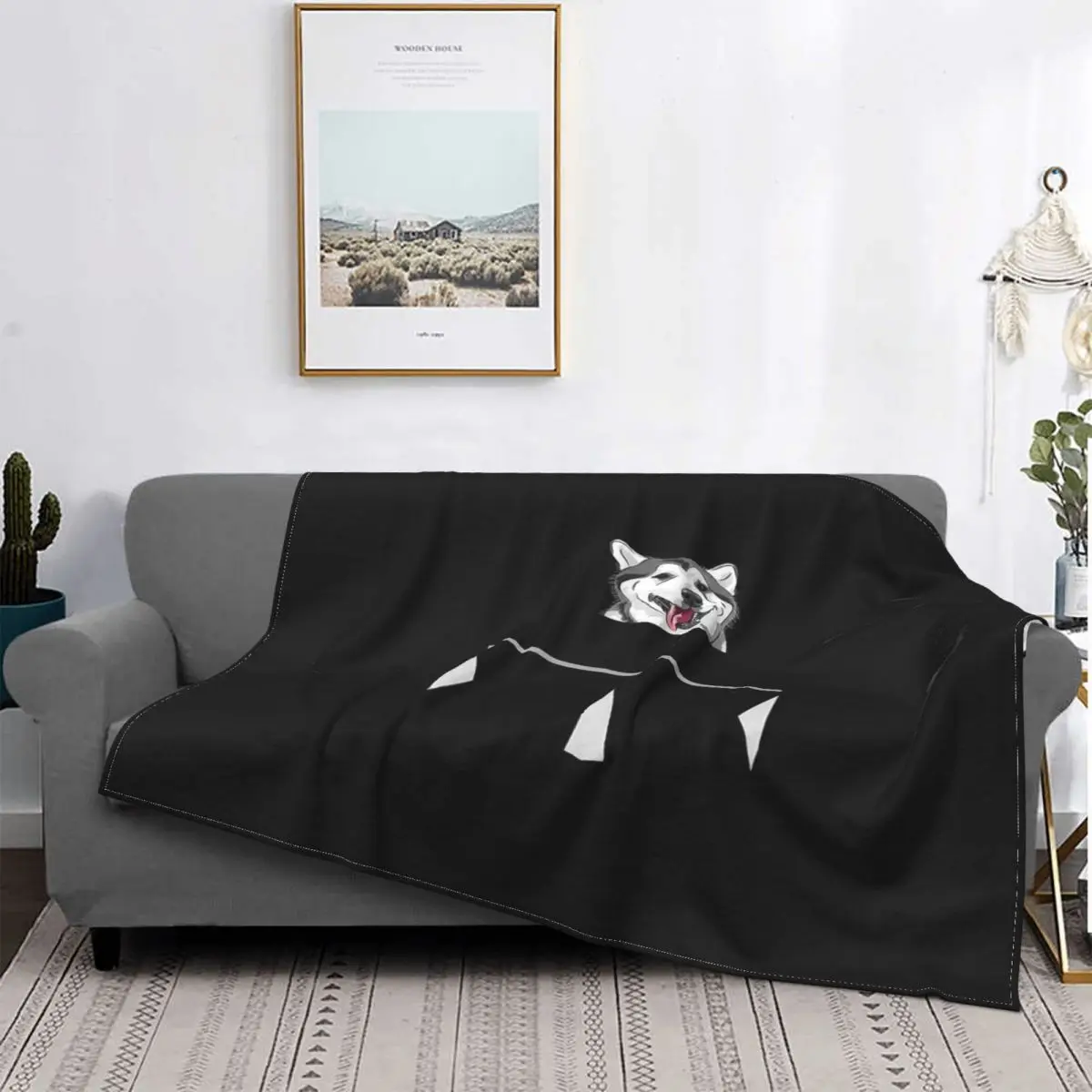 

Husky In Pocket-colcha a cuadros para cama, manta de forro polar 150, toalla de playa de lujo, 44 единицы
