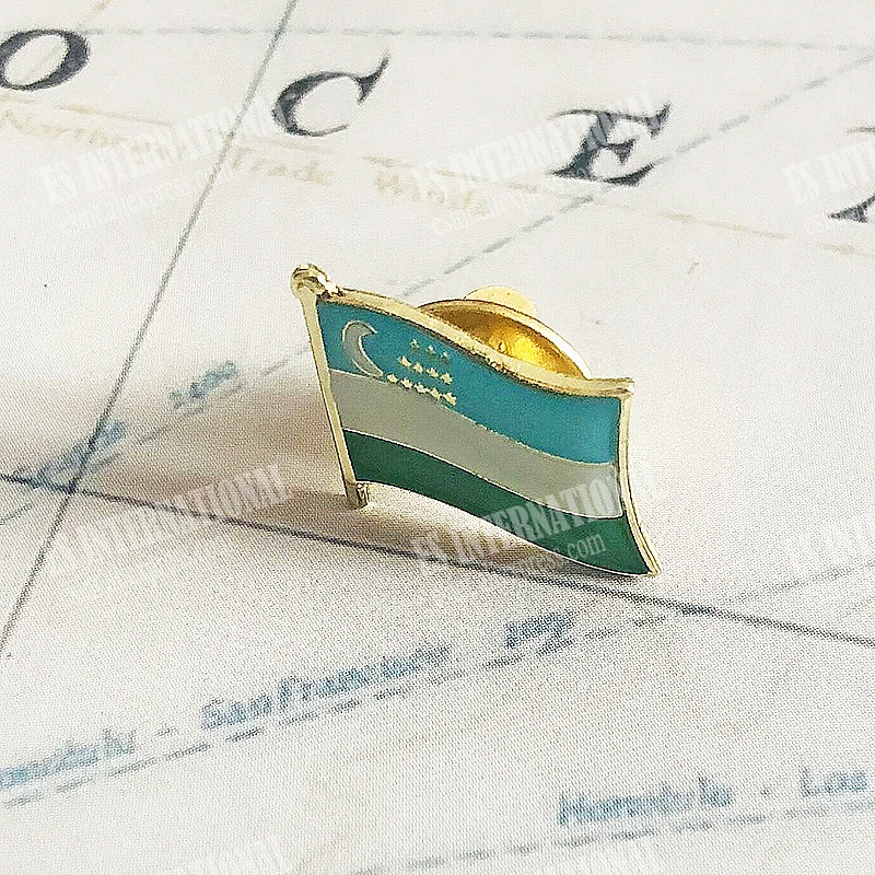 Значок на лацкан с национальным государственным флагом Узбекистана брошь из