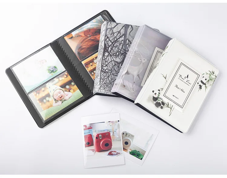 64 карманы 3 дюймов фотоальбом книги для ЖК-дисплея с подсветкой Fujifilm Instax Mini самоклейка на окна альбом Instax Mini 9 камеры одноступенного процесса 8 7s 90 70 25 визитная карточка держатель билета