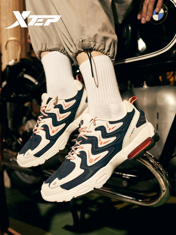 Xtep мужские повседневные кроссовки с воздушной подушкой зимние модные дышащие