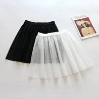 short mesh skirt transparent petticoat cover the crotch bottom skirt layered inner mesh skirt single layer see through half slip