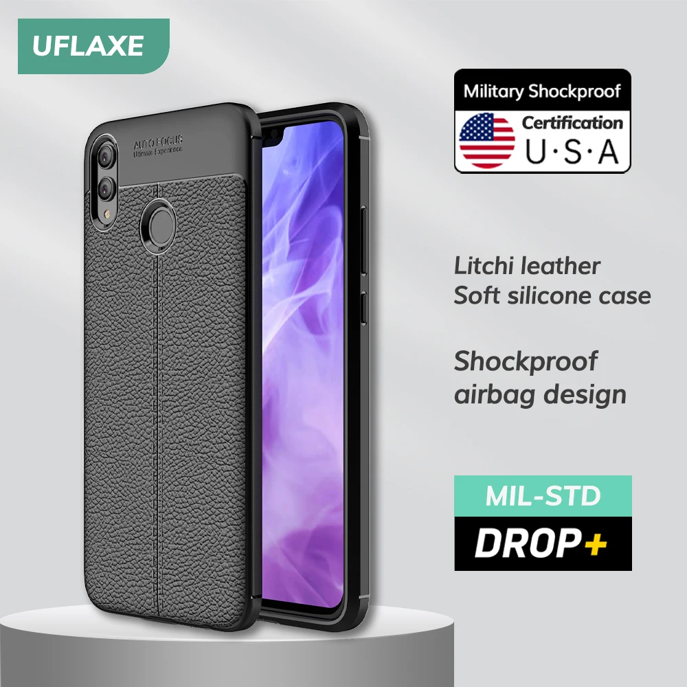 

Soft Silicone Shockproof Case for Honor Play 6X 8X Honor 9X Max Litchi Leather Business Style Back Cover Casing