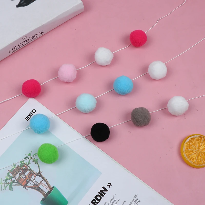 Гирлянда-подвеска с разноцветными помпонами 2 5 м | Дом и сад