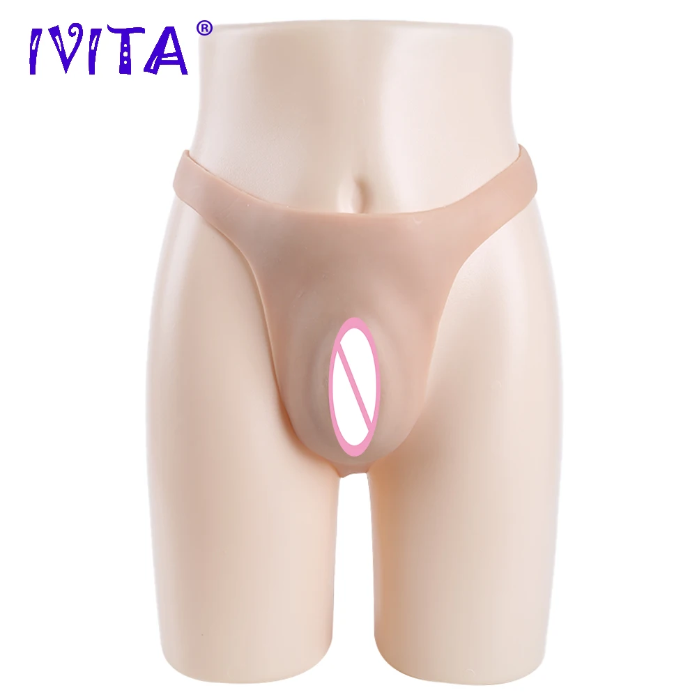 IVITA 100% Artificial Silicone Fake Vagina Buttocks Enhancement  Transgender Vagina For Crossdresser Drag-Queen Underwear Panty