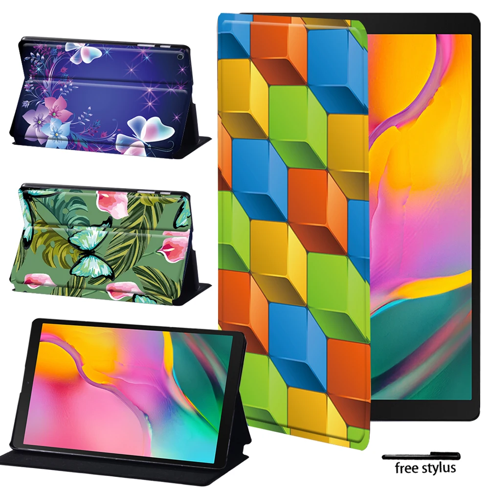 

Tablet Case for Samsung Galaxy Tab A 9.7(T550/P550/T555/T551)/10.1(T510/T515)/10.5(T590/T595)-Anti-fall Foldable Flip Cover Case