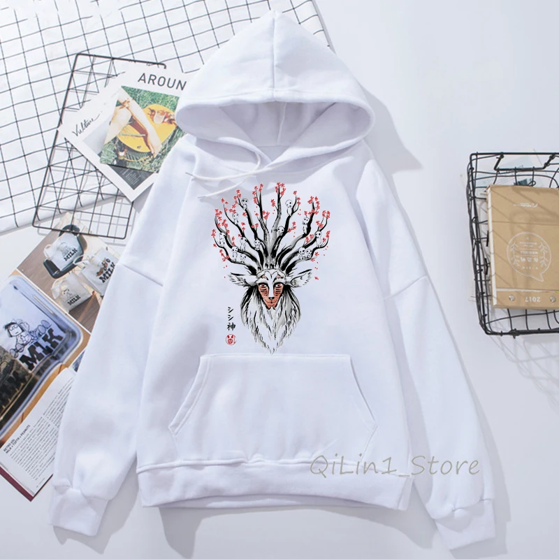 82498 M Totoro hoodies women Studio Ghibli Harajuku Kawaii Hoodie men Ullzang Cute Funny Anime Sweatshirts 90s Graphic Hoody unisex - Цвет: 82498 M