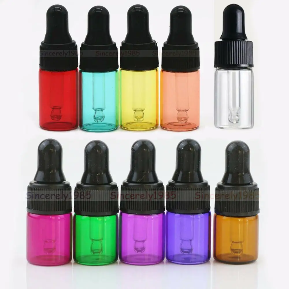 

250X Glass Dropper Bottles Refillable Essential Oils Sample Vials Eye Dropper Perfume Pipette Portable Bottle 1ml 2ml 3ml 5ml