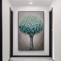 handmade nordic style vintage tree oil paintings wall decor pictures canvas wall art decoration paintings for home living room