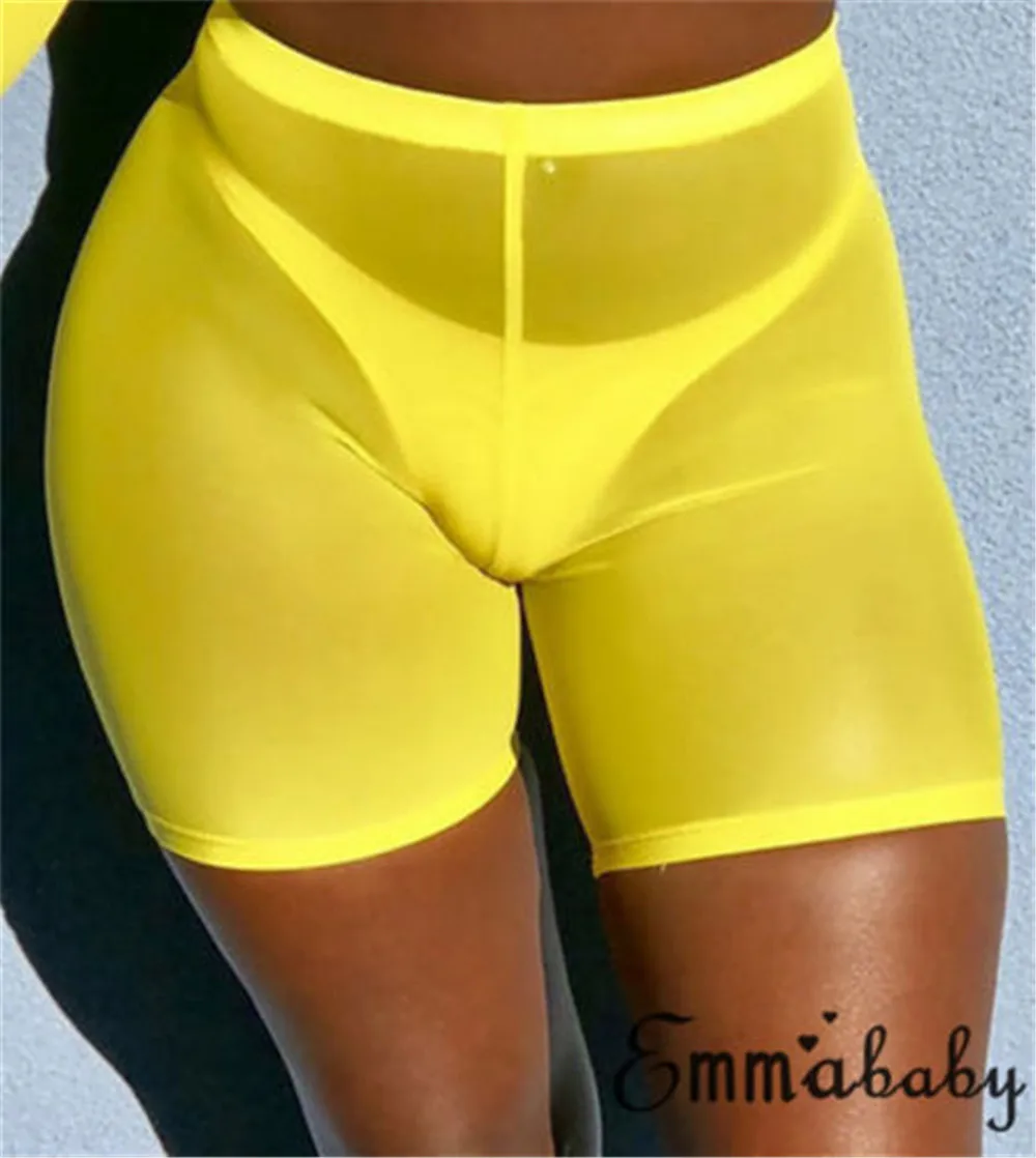 Hirigin сексуальные женские летние сетчатые повседневные Прозрачные шорты с