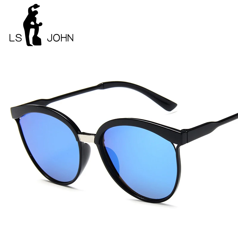 Женские зеркальные солнцезащитные очки LS JOHN винтажные брендовые дизайнерские