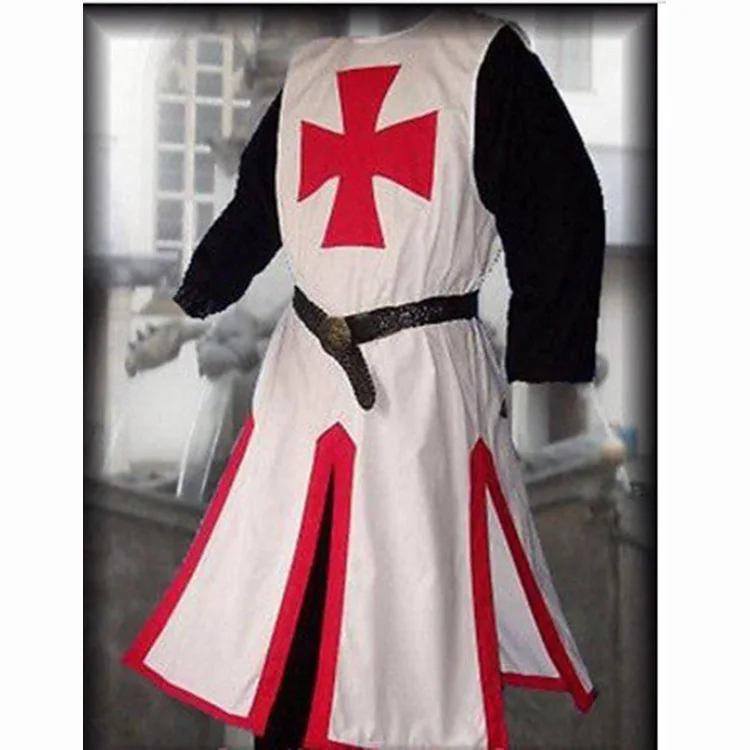 Костюм средневекового рыцаря Templar Crusader мужская туника с длинным рукавом рубашка