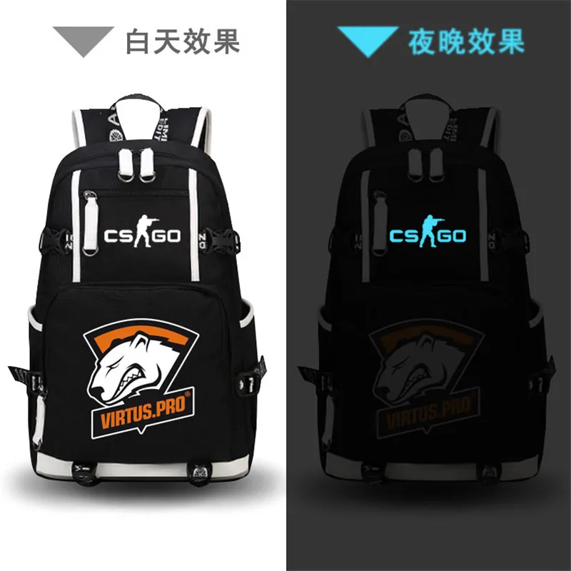 CS GO Fnatic Virtus.pro SK игровые ниндзя в пижаме школьный рюкзак армейский мужской для