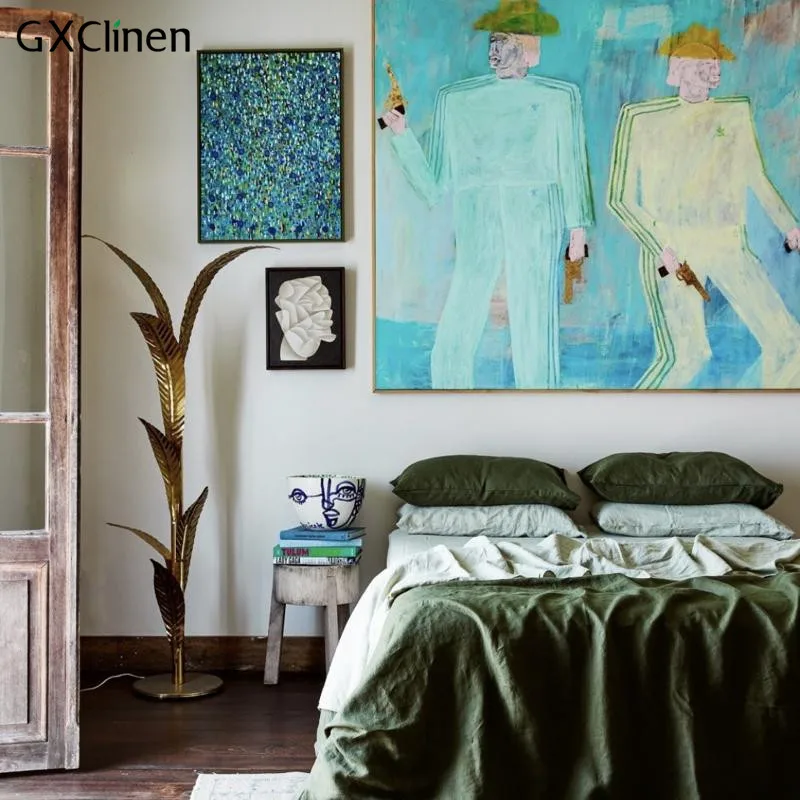 Льняной Комплект постельного белья из 4 предметов с большими скидками | Дом и сад