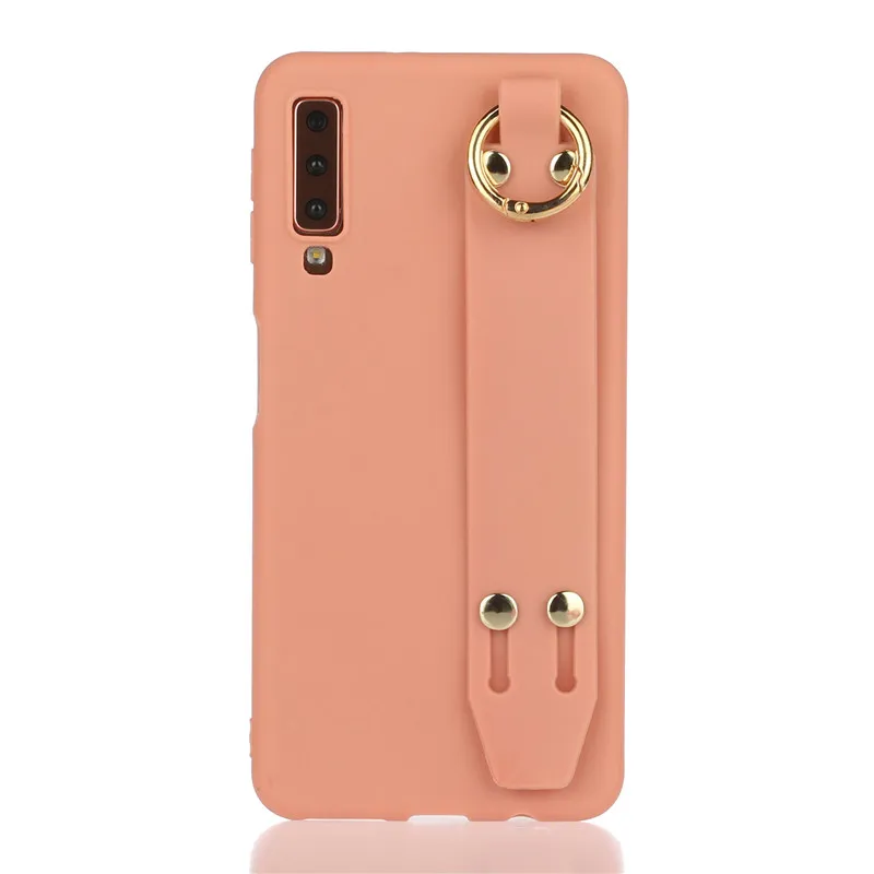 Ремешок на запястье чехол для телефона для samsung Galaxy A10 A20 A30 A40 A50 A70 A20E A10E A30S A50S Карамельный цвет чехол с браслет - Цвет: G