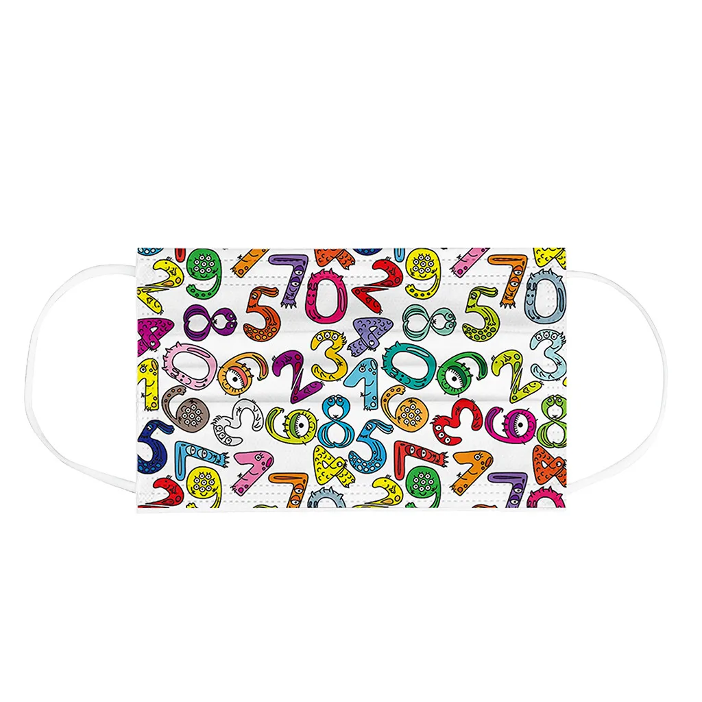 10 шт. одноразовые маски для лица с цифровой печатью | Тематическая одежда и