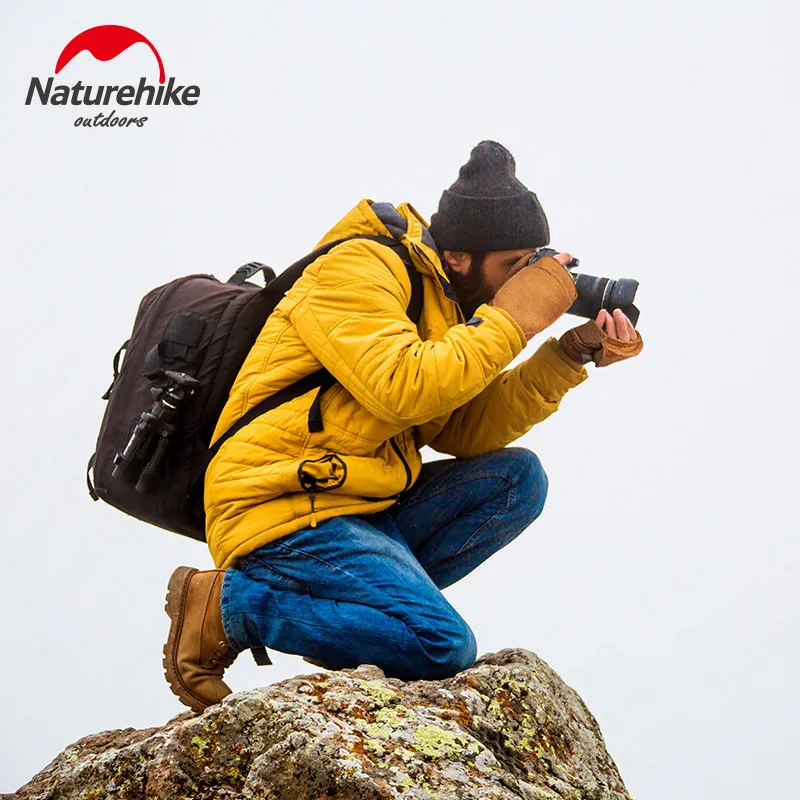 Naturehike уличные зимние перчатки, утолщенные сверхлегкие меховые теплые перчатки, флипсовые зимние походные перчатки, более половины пальцев, спортивные перчатки