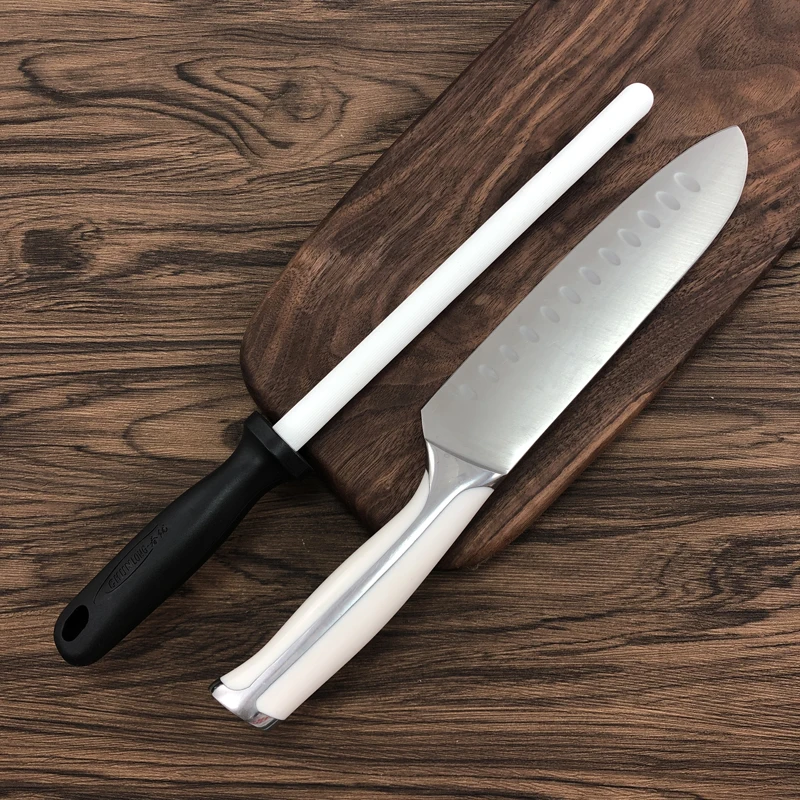 

8inch Ceramic Sharpening Rod knife sharpener with ABS Handle Honing Knife Sharpener for Knives Sharpening steel