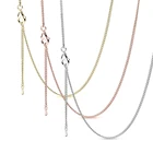 Dinglly 45 см 3 вида цветов кабель основная цепочка для ожерелья подходят оригинальные Подвески кулон ожерелье для женщин и мужчин ювелирные изделия подарок для мальчиков и девочек