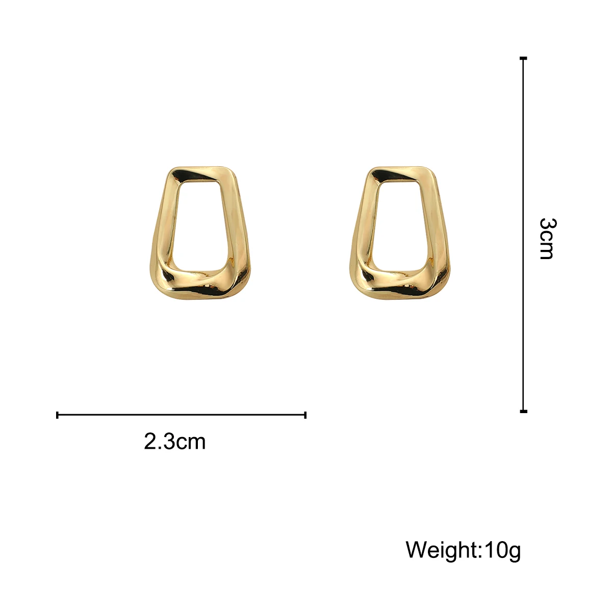 

Flashbuy New Trendy Gold Color Earrings Alloy Metal Geometric Drop Earrings for Women Minimalist Jewelry Bijoux