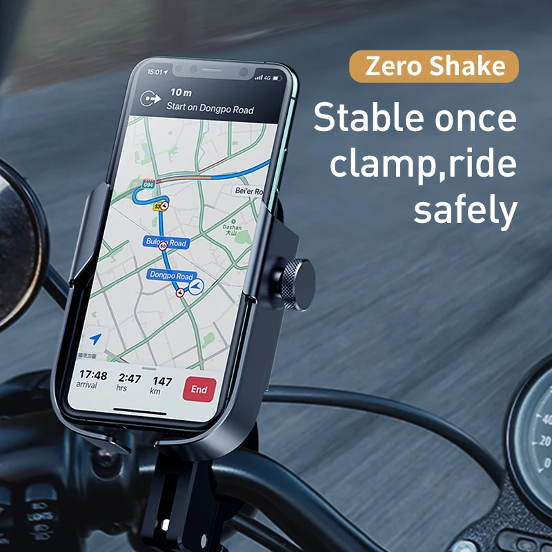baseus bike phone holder for iphone samsung android bike mount bracket gps stand universal motorbike phone holder free global shipping