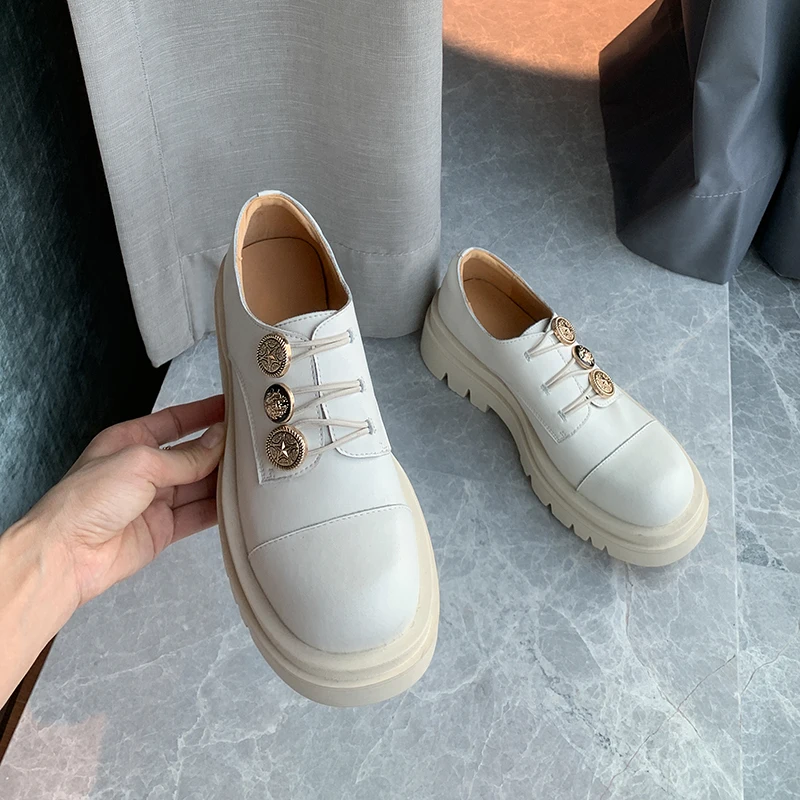 

SKLFGXZY Brand Black Brown Women Mary Jane Shoes Genuine Leather Cowhide Wedding Party Oxford Pumps Shoes